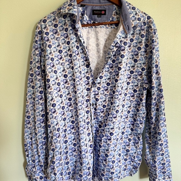 Anthony of London Other - Modern Blue Patterned Shirt Jacket